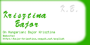 krisztina bajor business card